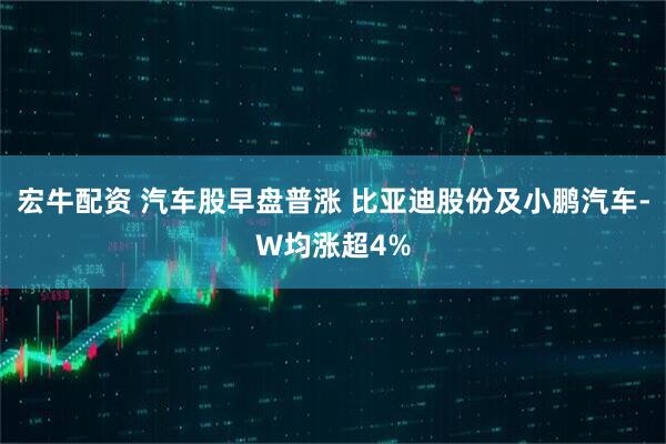 宏牛配资 汽车股早盘普涨 比亚迪股份及小鹏汽车-W均涨超4%
